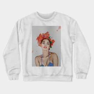 cara de flor Crewneck Sweatshirt